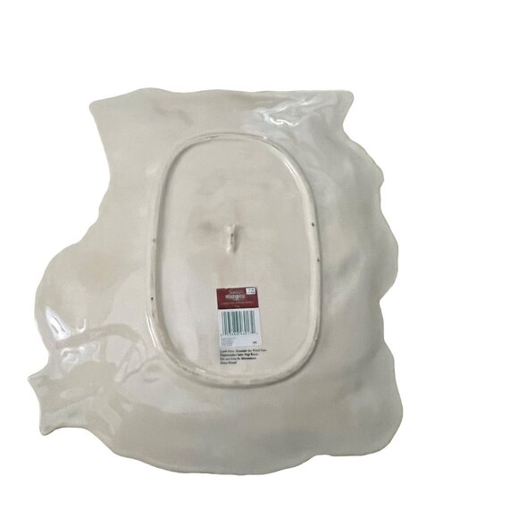 Santas Workbench Christmas Entertaining Cookie Plate Vintage 2001 Y2K Snowman - Picture 3 of 5